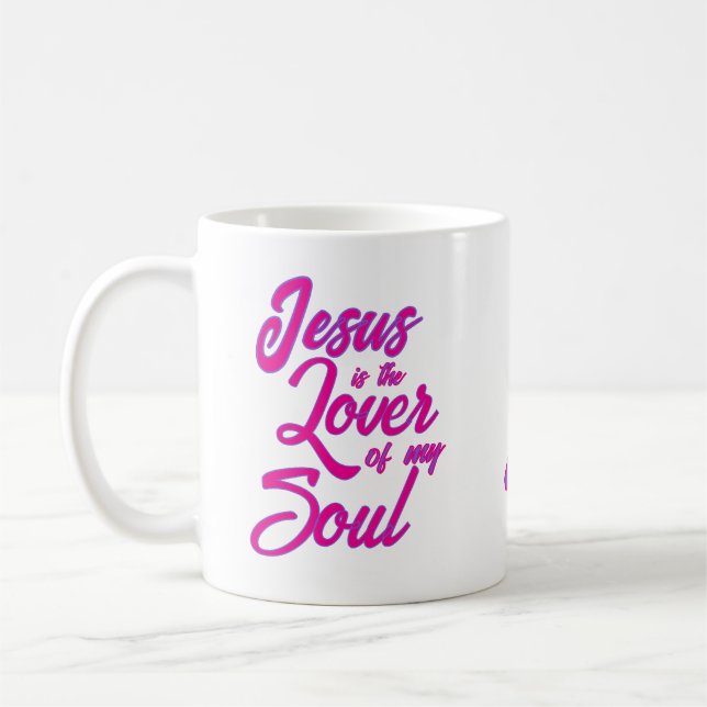 Personalized Jesus Lover of My Soul Coffee Mug (Left)