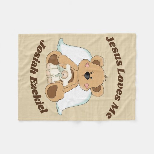 Personalized Jesus Loves Me Fleece Blanket Zazzle
