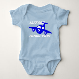 Personalized Jet "Future Pilot" Baby Bodysuit
