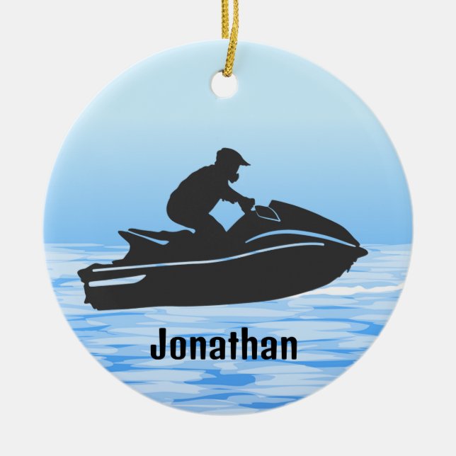 Personalized Jet Ski Ornament (Front)