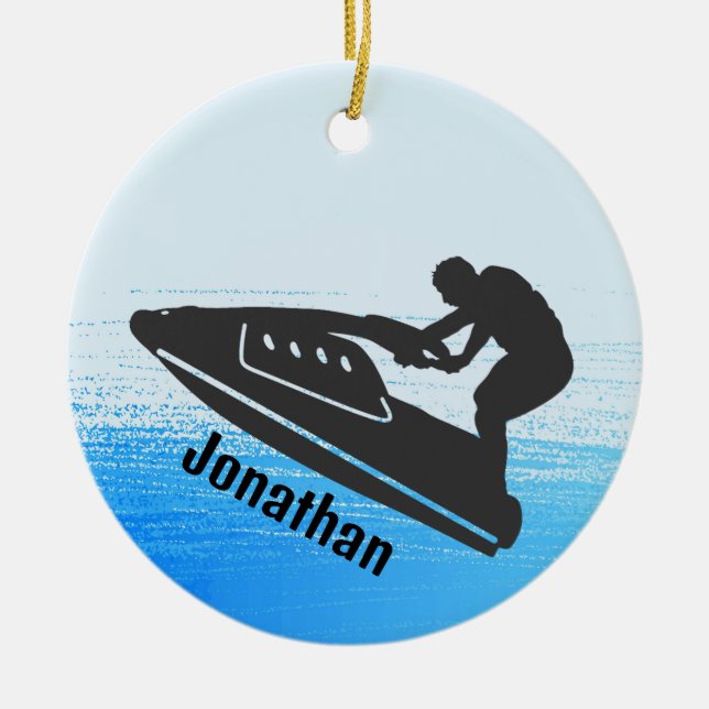 Personalized Jet Ski Ornament (Front)