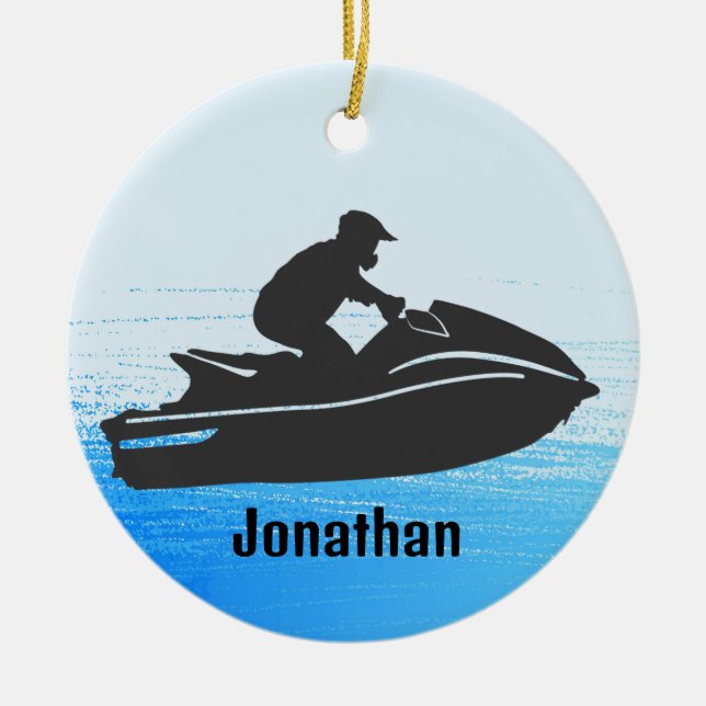 Personalized Jet Ski Ornament (Front)
