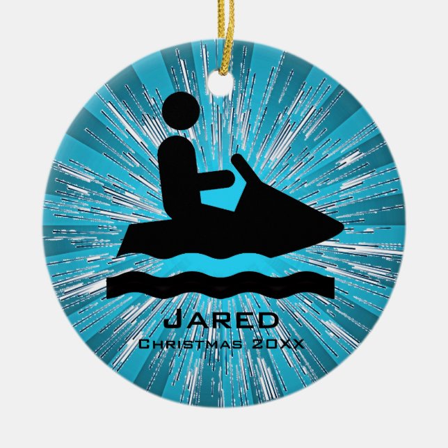 Personalized Jet Ski Ornament (Front)