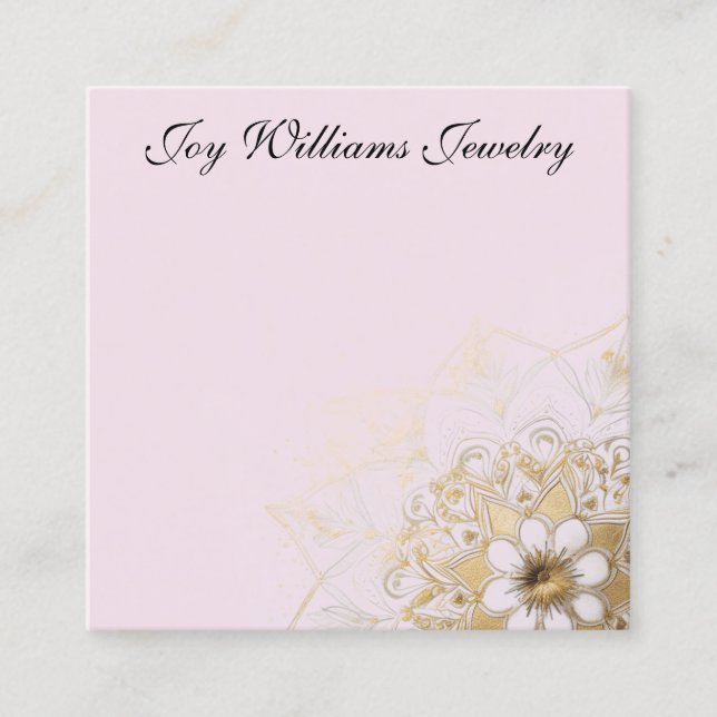 Personalized Jewelry Earring Card (Front)