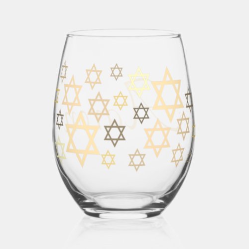 Personalized Jewish Passover  Stemless Wine Glass