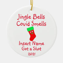 Personalized Jingle Bells, Covid-19 Smells Ceramic