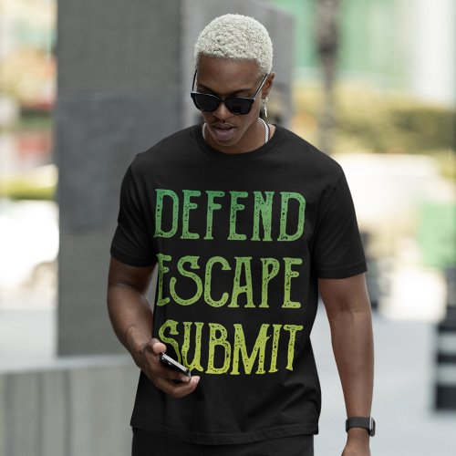 Personalized Jiu Jitsu Defend Escape Submit T_Shirt