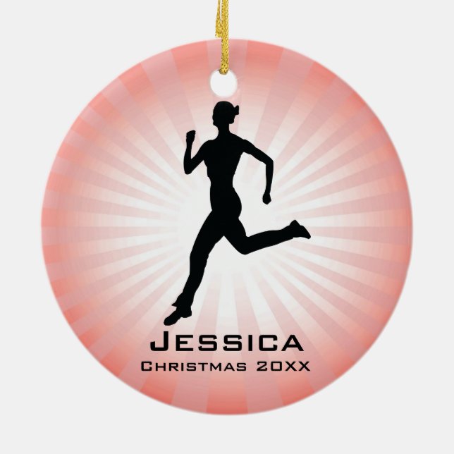 Personalized Jogger Runner Ornament (Back)