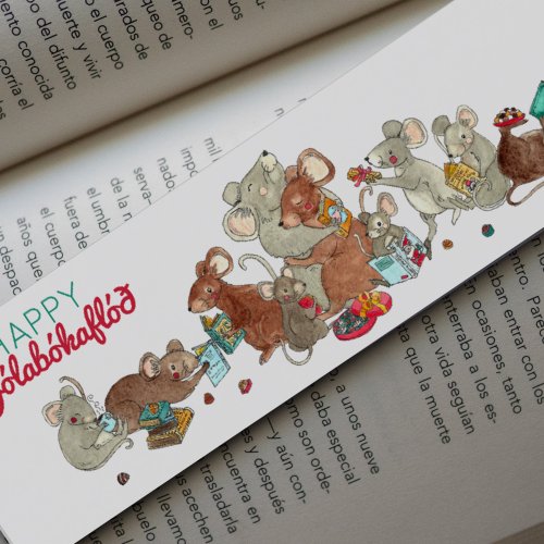 Personalized Jolabokaflod Christmas Bookmarks 