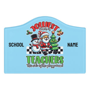 Personalized Jolliest Bunch Of Teachers Door Sign