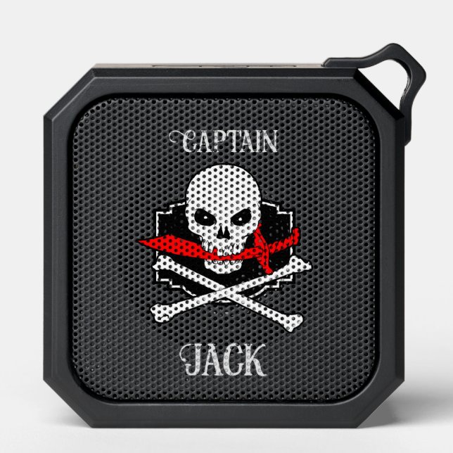 Personalized Jolly Roger (Cutlass)  Bluetooth Speaker (Front)