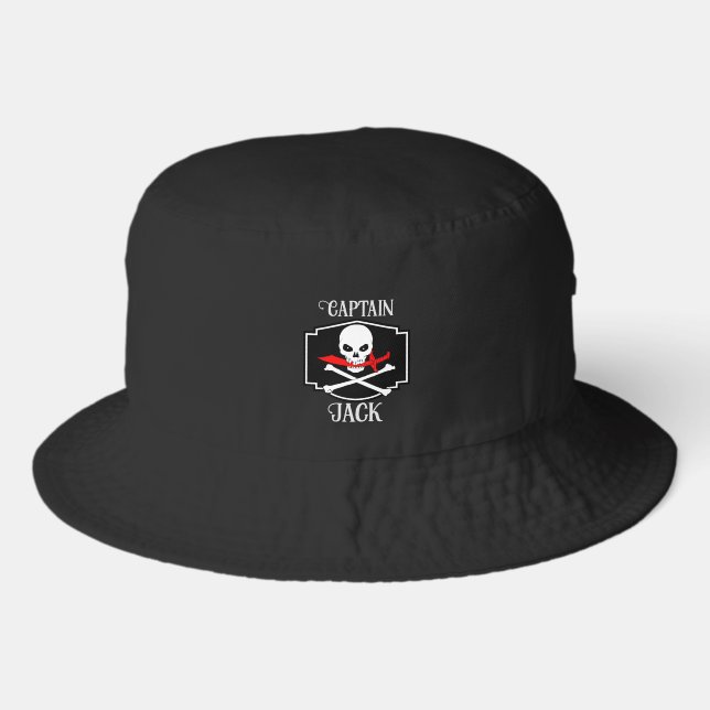 Personalized Jolly Roger (Cutlass)  Bucket Hat (Front)