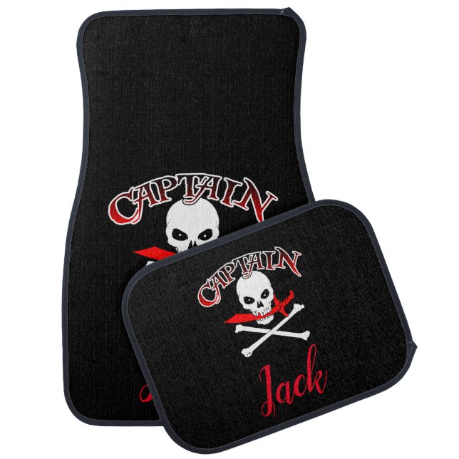 Personalized Jolly Roger (Cutlass) Car Floor Mat (Set)