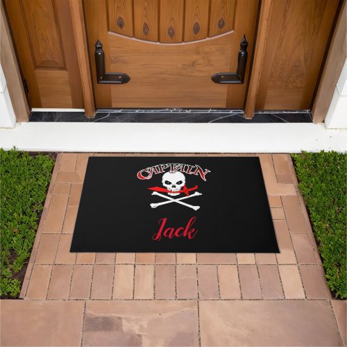 Personalized Jolly Roger Cutlass  Doormat