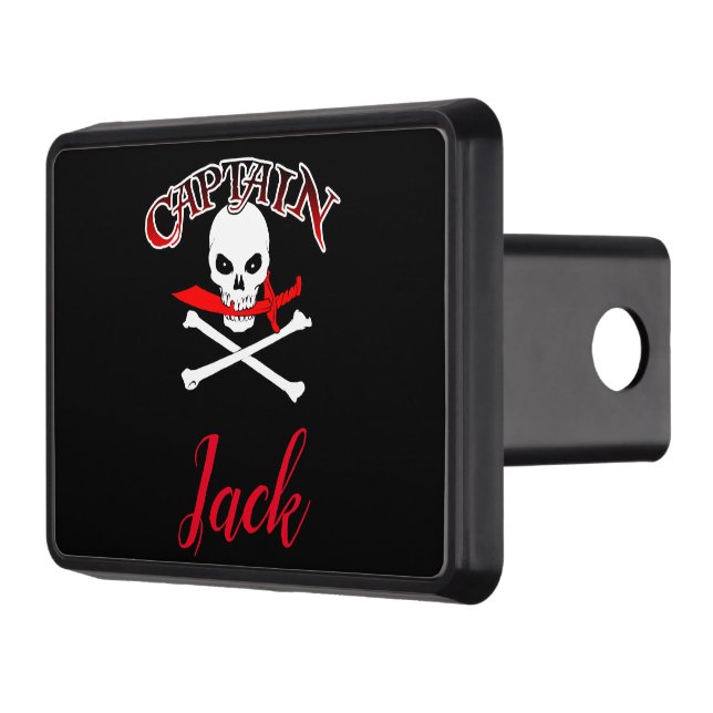 Personalized Jolly Roger (Cutlass) Hitch Cover (Left)