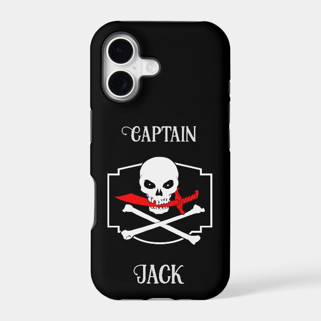 Personalized Jolly Roger (Cutlass)  Iphone Case (Back)