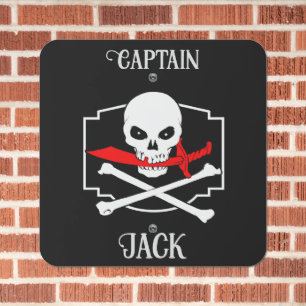 Personalized Jolly Roger (Cutlass) Metal Sign