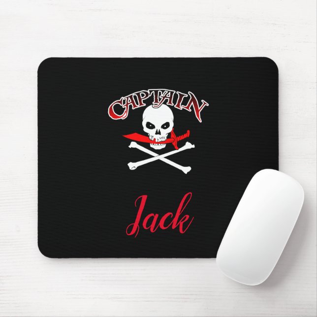 Personalized Jolly Roger (Cutlass)  Mouse Pad (With Mouse)