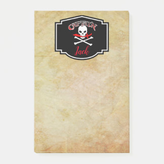 Personalized Jolly Roger (Cutlass) Post-it Notes