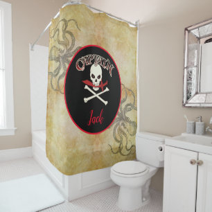 Personalized Jolly Roger (Cutlass) Shower Curtain