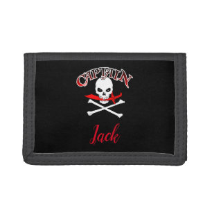 Personalized Jolly Roger (Cutlass) Trifold Wallet