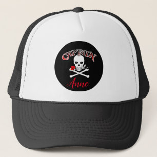 Personalized Jolly Roger (Rose) Trucker Hat