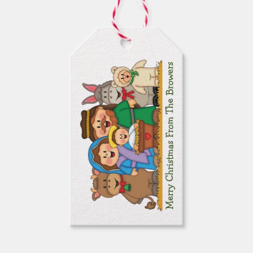 Personalized JollyKins Nativity Gift Tags