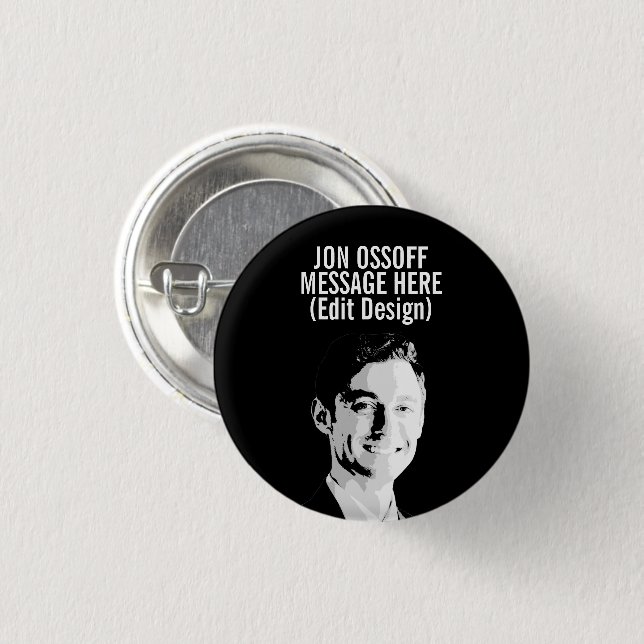 Personalized Jon Ossoff Bust Button (Front & Back)