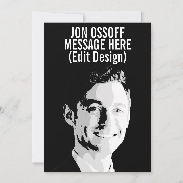 Personalized Jon Ossoff Bust Card (Front)