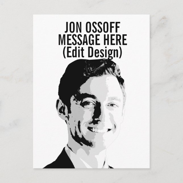 Personalized Jon Ossoff Bust Postcard (Front)
