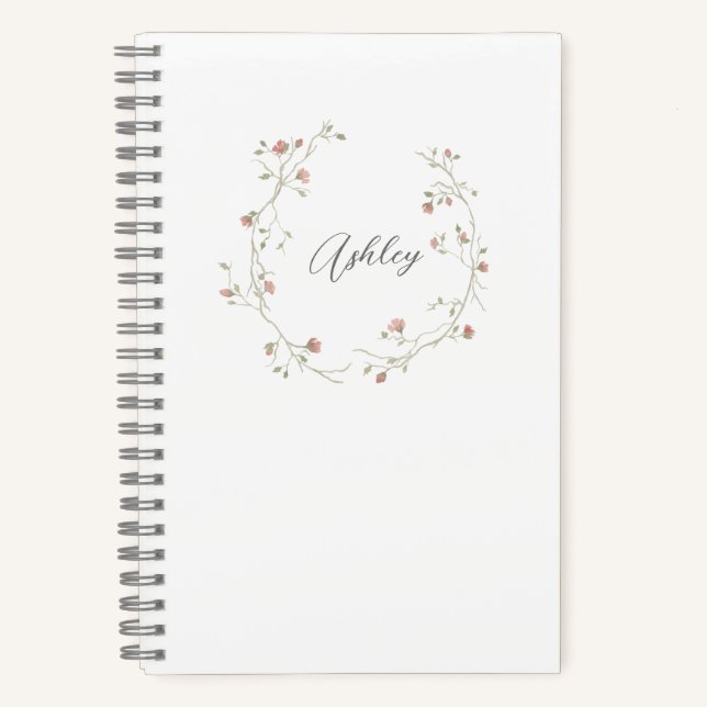 Personalized Journal - Feminine Watercolor (Front)