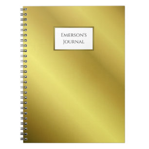 Personalized Journal for Men Gold Minimalistic