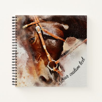 Personalized journal horse head