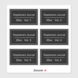 Personalized Journal Sticker Year & Volume
