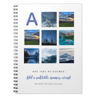 Personalized Journal Template Photos Text Initial