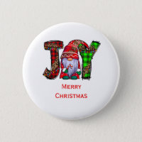 Personalized Joy Gnomes Merry Christmas  Button