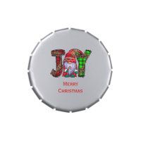 Personalized Joy Gnomes Merry Christmas  Candy Tin