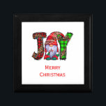 Personalized Joy Gnomes Merry Christmas  Gift Box<br><div class="desc">Personalize this cute Joy Gnome Christmas gift box with any text.  The perfect gift box to hold that perfect present.</div>