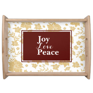 Personalized "Joy Love Peace" Serving Tray