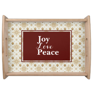 Personalized "Joy Love Peace" Serving Tray