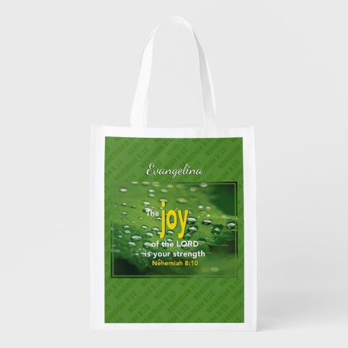 Personalized JOY OF THE LORD Grocery Bag