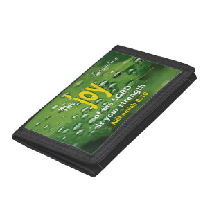Personalized JOY OF THE LORD Tri-fold Wallet