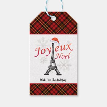Personalized Joyeux Noel Gift Tags by christmasgiftshop at Zazzle