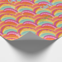 Personalized Joyful Watercolor Wrapping Paper