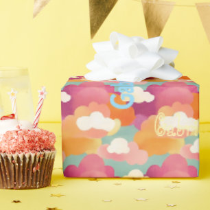 Personalized Joyful Watercolor Wrapping Paper