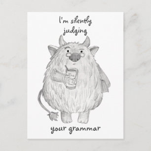 Personalized/ Judging Your Grammar/ Monster Postcard