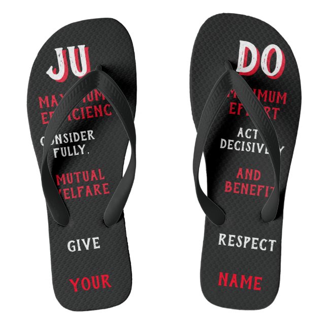 Personalized Judo Flip Flops (Footbed)
