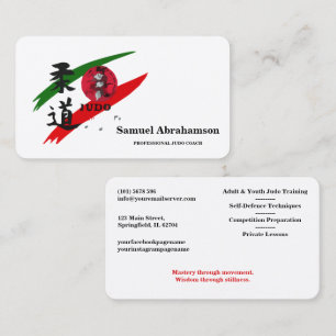 Personalized Judo instructor - Karte  Business Card