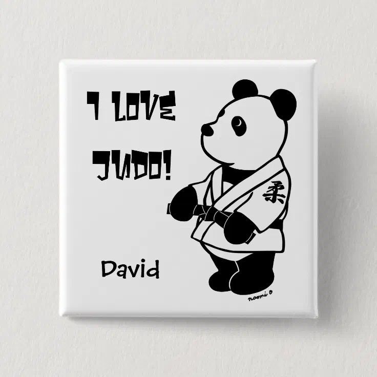 Personalized Judo Panda Cartoon Pinback Button | Zazzle Personalized Judo Panda Cartoon Pinback Button | Zazzle