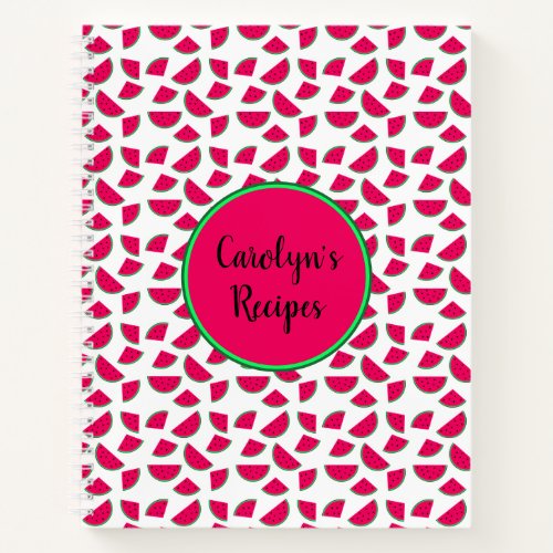 Personalized juicy fruit red watermelon pattern notebook